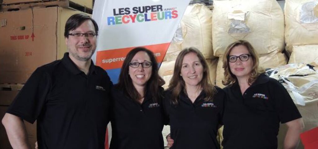 L'équipe des Super Recycleurs lors du tirage des bourses 2017-2018