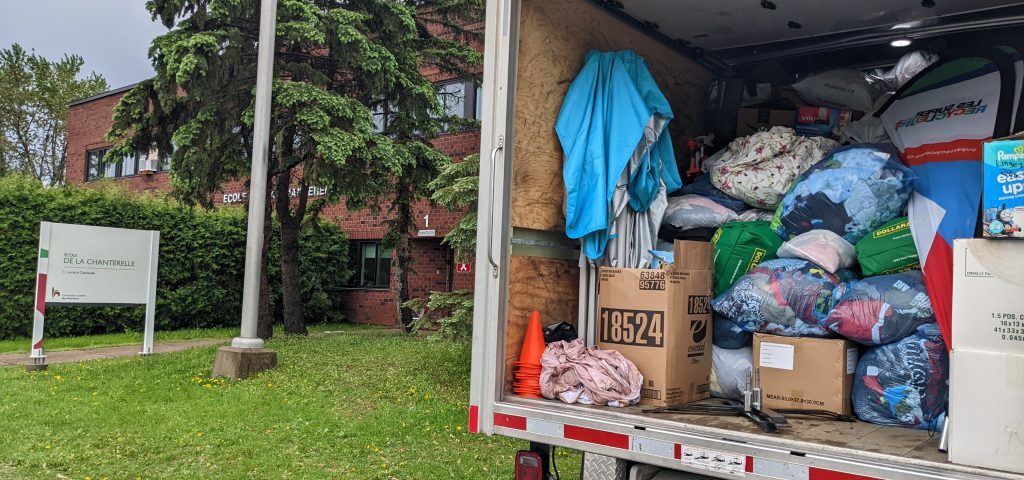 Collecte bi-annuelle à l'école de la chaterelle