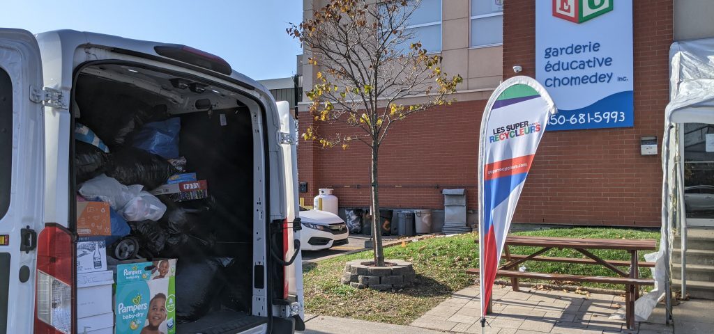 Super Recycleurs à la garderie éducative de Chomedey
